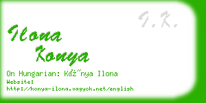 ilona konya business card